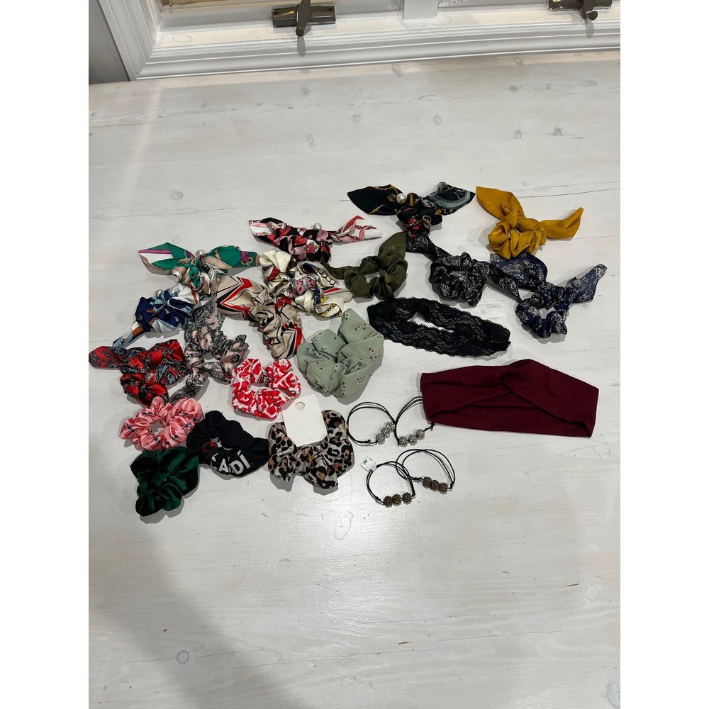 Large bundle Scrunchies Headbands Hair Ties Ponytail Holders Women's Accessories